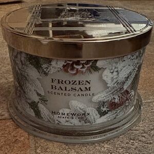 HomeWorx Frozen Balsam Scented Candle - Silver